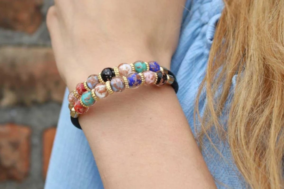 Multicolor Murano glass bracelet