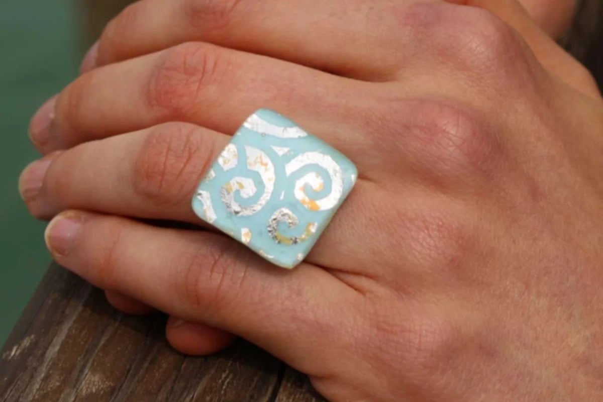 Colorful Murano glass ring