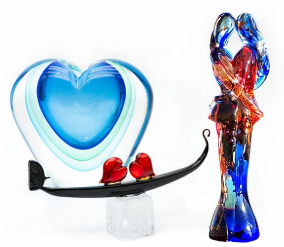 murano vetro sculture amanti per anniversari