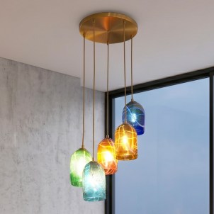 pendant_lights_hanging_lamp_suspensions_silver_gold_frame_decor_original_murano_glass235