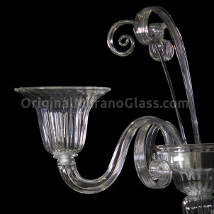 Applique Foscari Cristallo - Pastorale - Vetro di Murano - 1 luce