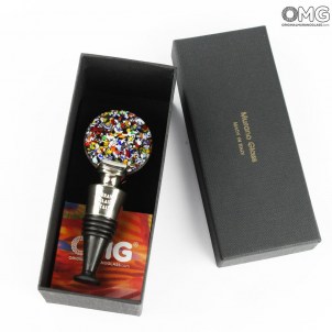 Bottle Stopper Mix Round- Original Murano Glass OMG® + Gift Box