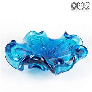 Flower Bowl - Blue - Original Murano Glass OMG