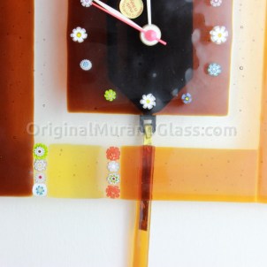 Double Match - Wall Pendulum Clock - Murrina Brown - Medium