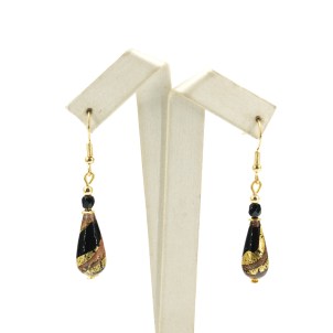 black_gold_murrine_earrings_emily_original_murano_glass_omg