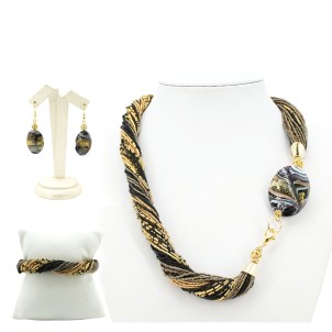 black_gold_stone_elif_necklace_original_murano_glass_omg0