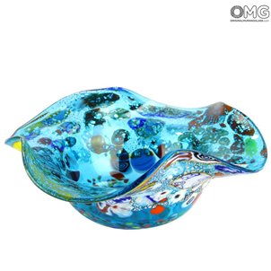 Bell bowl - Light Blue - Multicolor - Original Murano Glass