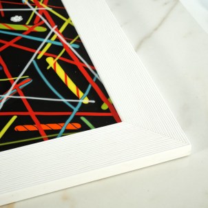 Canvas - Fusing glass - White frame