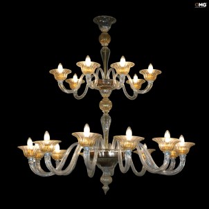 Lampadario Imperiale Firenze - Liberty - Murano Glass - 12 + 6 luci