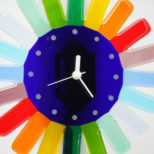 Rainbow - Pendulum Wall Clock - Murano glass