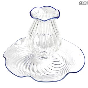 Venetian Blu Candle Holder - Murano Glass