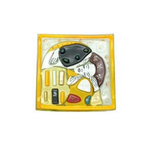 The kiss Plate - Klimt Tribute - Square