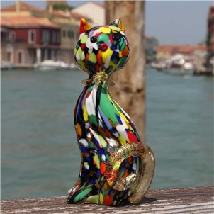 Cat Figurine - Orginal Murano Glass OMG
