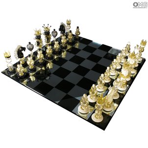 Exclusive Chess - Gold 24 kt - Original Murano Glass OMG