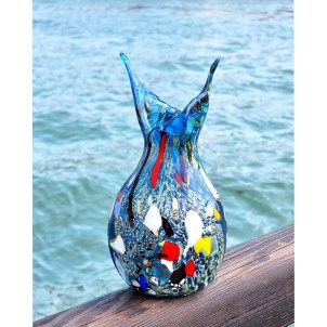 Papillon Vase - Light Blue - Original Murano Glass OMG