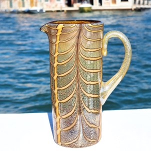 Pitcher Polychrome - Amber pure silver - Original Murano Glass OMG