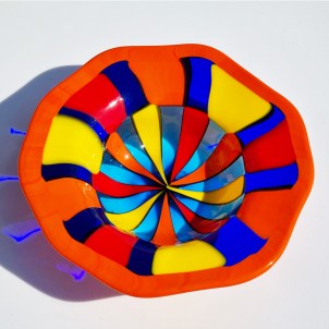 Puzzle plate - Multicolor - Original Murano Glass OMG 