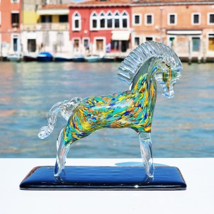 Cavallo di Troia - Vetro di Murano Originale OMG