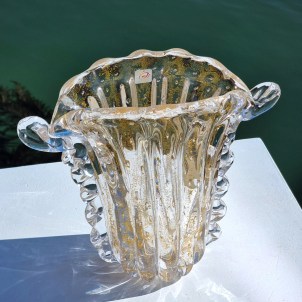 Fisarmonica Vase - With Real Gold - Original Murano Glass OMG