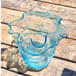 Centerpiece Sbruffi lightblue - Original Murano Glass OMG
