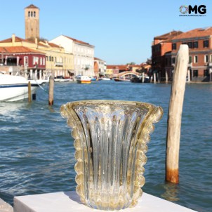 Vase Vulcano Crystall - Gold - Original Murano Glass OMG