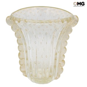 Vase Vulcano Crystall - Gold - Original Murano Glass OMG