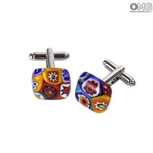 Cufflinks - Millefiori - Original Murano Glass OMG
