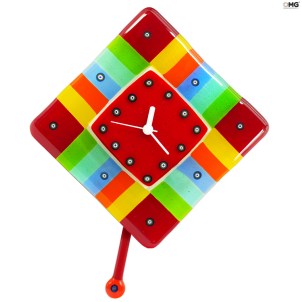 Rainbow Pendulum Watch - Wall Clock - Original Murano Glass OMG