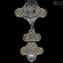 Venetian Chandelier Elegante - Gold 24kt + Pendants - Murano Glass