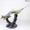 Batoideas into the abyss - Ray Sculpture in chalcedony - Murano glass