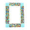 Photo Frame Fantasy Light Blue with Millefiori - fused glass