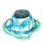 Centerpiece Sbruffi Druid Aquamarine & Silver - Murano Glass centerpiece 