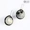 Earrings submerged glass - violet - Original Murano Glass OMG