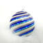 Christmas Ball - Spiral Fantasy Blue - Murano Glass Xmas