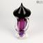 Chinese Couple Purple Sommerso Murano Glass