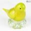 Yellow Sparrow - Glass Sculpture - Original Murano Glass OMG