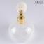 Bottle Scent Atomizer - White Filigree - Original Murano Glass OMG