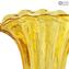Flower Vase - Amber & Gold - Original Murano Glass OMG
