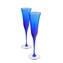 Drinking Glass Blue Murano - 2 pieces Classic Flute