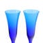 Drinking Glass Blue Murano - 2 pieces Classic Flute