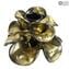 Black Rose Candle Holder - Murano Glass