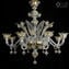 Venetian Chandelier Manzoni - Pure Gold - Murano Glass