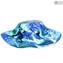 Deep Blue - Centerpiece Bowl Sombrero - Original Murano Glass
