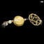 Bracciale Letos - con foglia oro- Vetro di Murano Originale OMG