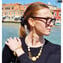 Bracciale Letos - con foglia oro- Vetro di Murano Originale OMG