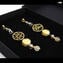 Orecchini  Letos - con foglia oro - Vetro di Murano Originale 