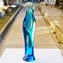 Madonna - Crystal  light blue  - Original  Murano Glass Omg
