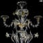 Venetian Chandelier 8 + 4  lights Cimiero crystal and gold - Rezzonico - Murano Glass
