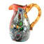 Red Carafe with silver and multicolors decoration