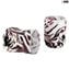  Set of 6 Drinking glasses - kilauea -  Tumbler Goto - Original Murano Glass - OMG